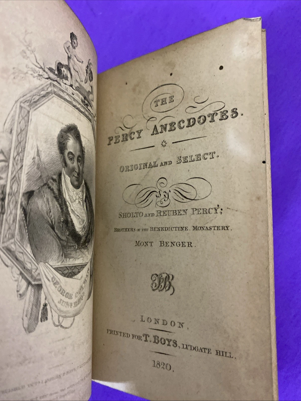 1826 Percy Anecdotes Vol X Humour Eccentricity George Colman Leather Book - Image 5