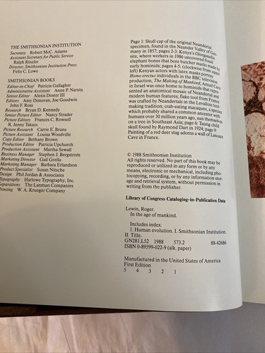 In the Age of Mankind A Smithsonian Book of Human Evolution History - Signed - Image 10