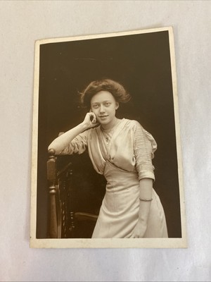 Early RPPC by Foto Ditrich – Pretty Woman, 1107 Boardwalk Atlantic City NJ