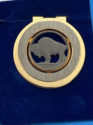 Swank Buffalo Nickel Money Clip & Tie Tack In Box 1950'S? - Image 5