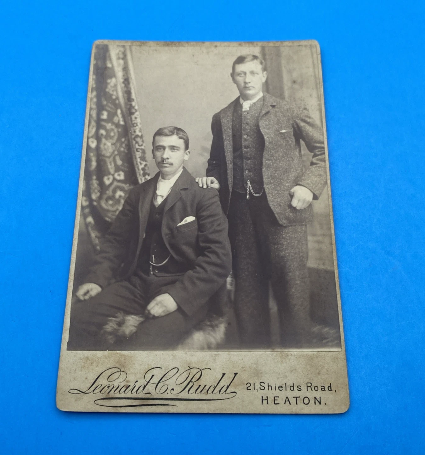 Pair 1890s Newcastle cabinet cards, Gay Interest, Rudd & Ainsclough - Image 4