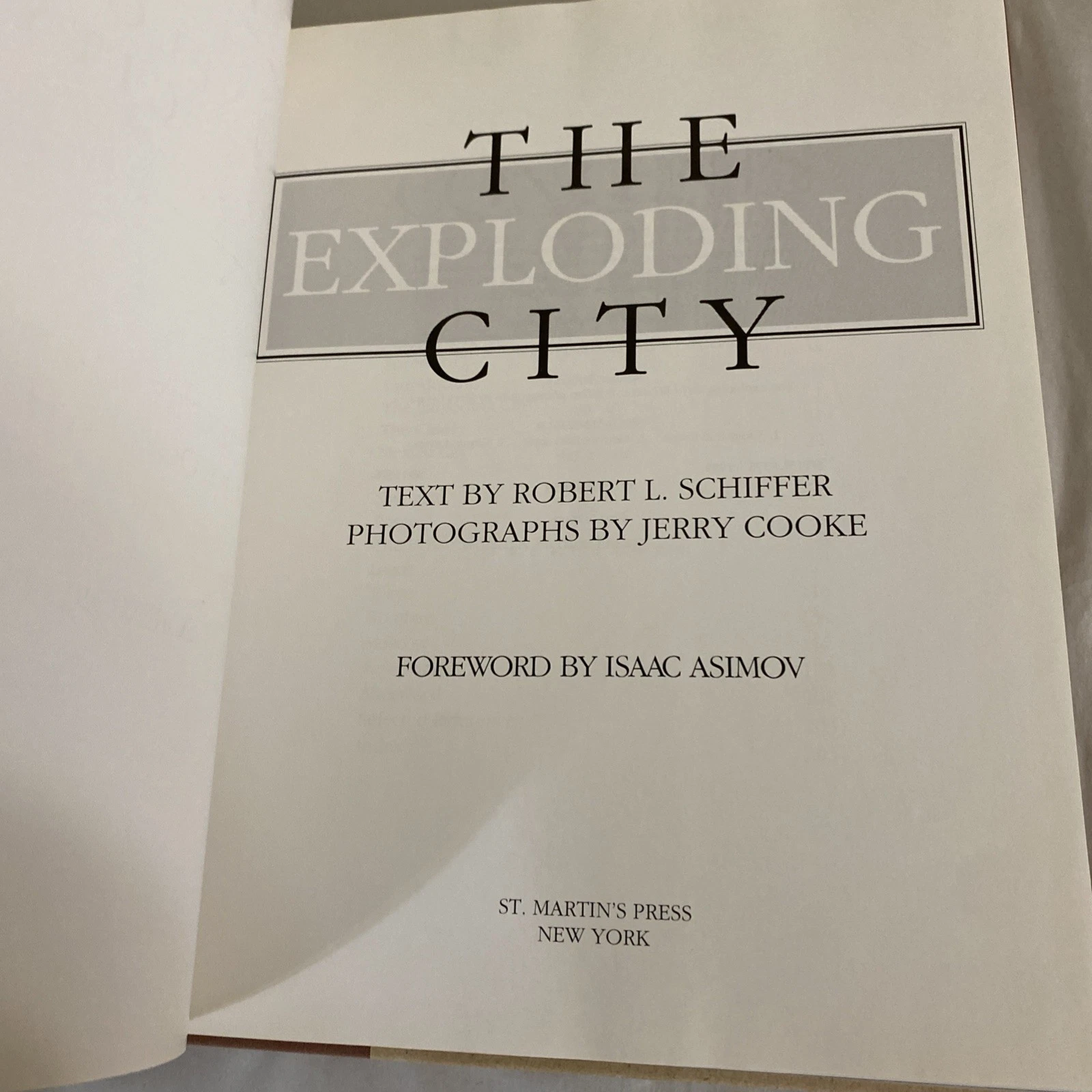 The Exploding City 1989 1st HC/DJ Inscribed Schiffer Asimov Foreword - Image 7
