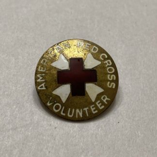 Vintage American Red Cross Volunteer Sterling Enamel Pin