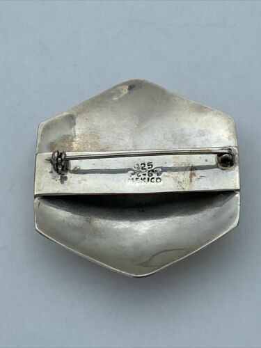 Vintage Mexico TL-67 Sterling Silver Multi Gemstone Pin Brooch - Image 4