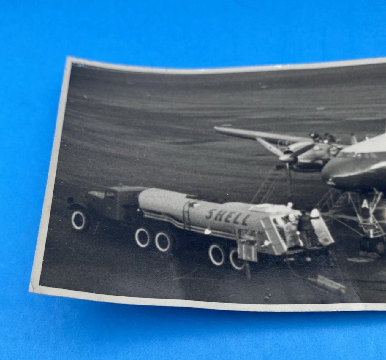 Vintage EL AL Lockheed Constellation Panoramic Photo Shell PAA Ramp - Image 2