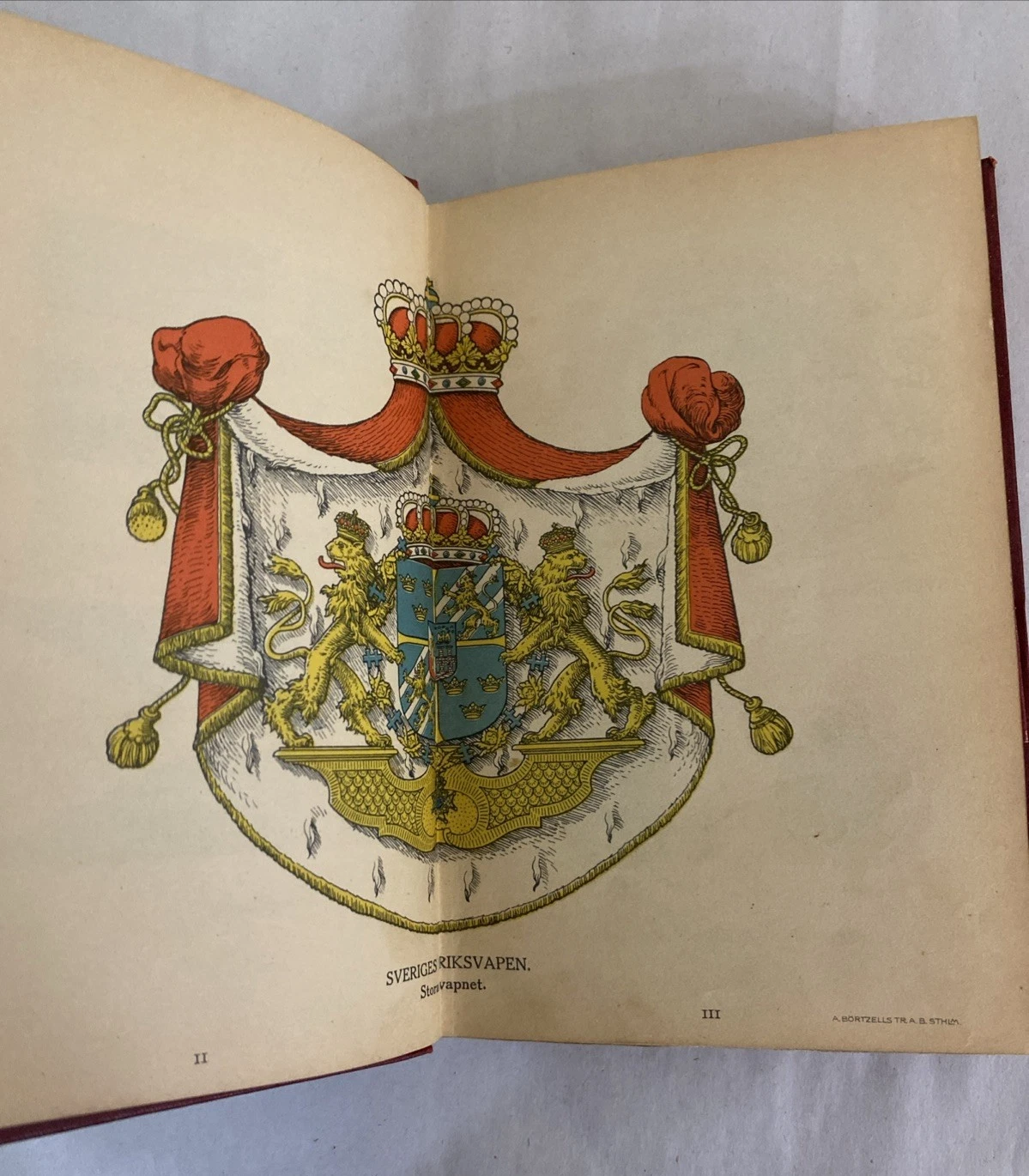 1914 Almanack för alla, Norstedt Stockholm—maps, mushrooms, heraldry, gilt cloth - Image 7
