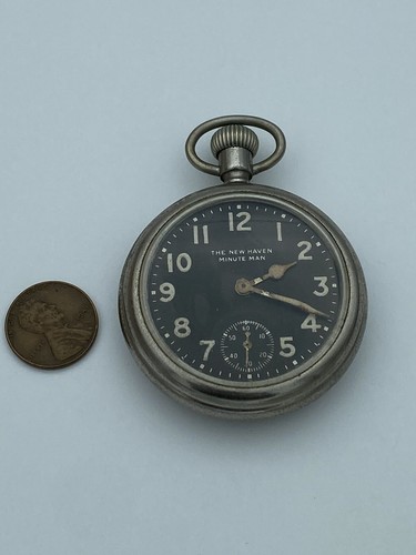 Antique The New Haven Minute Man Pocket Watch Parts / Repair - Image 2