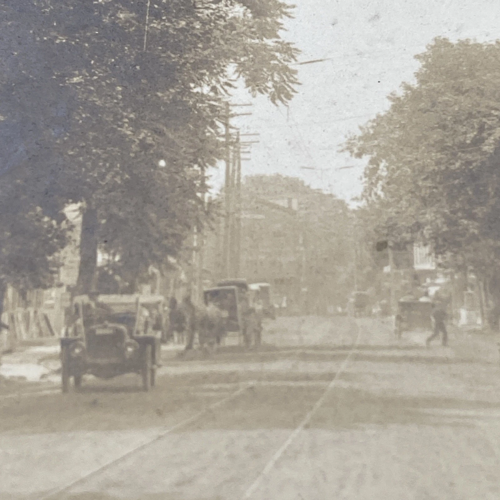 RPPC Deer Park Ave Babylon NY Star Laundry Trolley Tracks Smith & Salmon No 5850 - Image 4