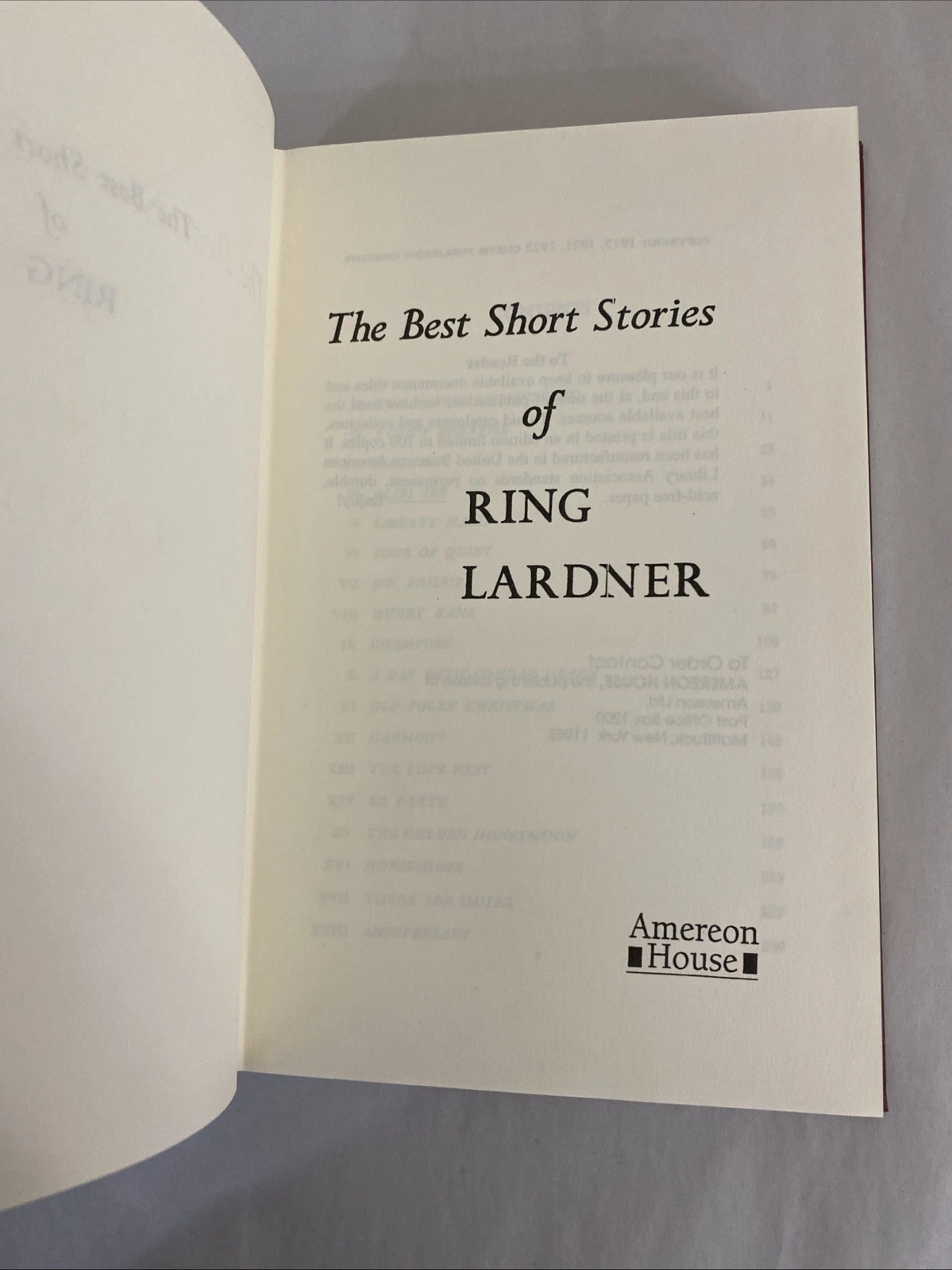 Ring Lardner Best Short Stories Amereon House Limited Ed 100 Reprint HC Cloth NY - Image 5