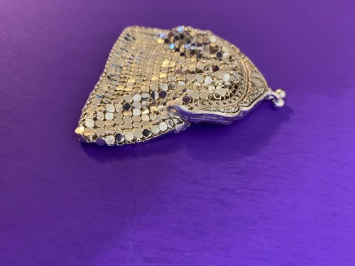 Vintage Art Deco Mesh Chainmail Coin Purse Silver Tone Germany - Image 3