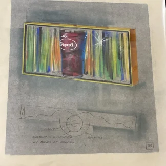 Pepsi Throwback with Natural Sugar Preproduction Advertising Art Work Retro Past
