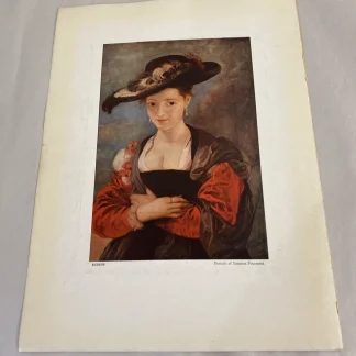 Rubens ‘Susanna Fourment’ & Marinus ‘Two Bankers’ c1939 Verve photogravure print