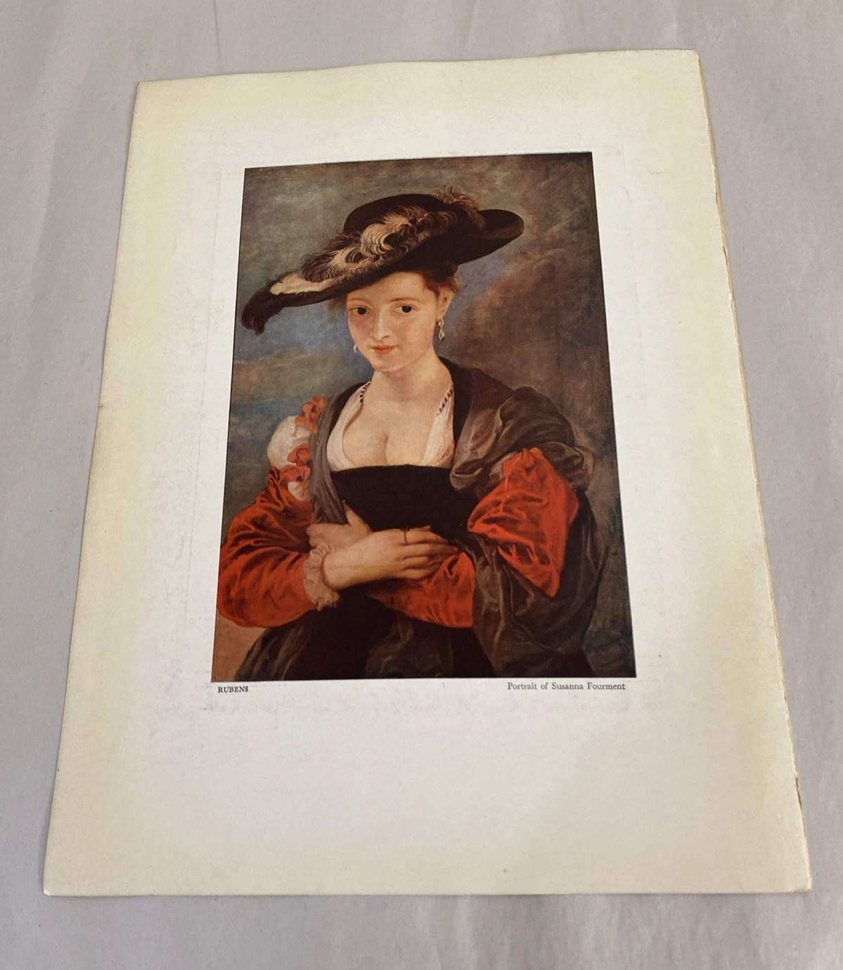 Rubens ‘Susanna Fourment’ & Marinus ‘Two Bankers’ c1939 Verve photogravure print
