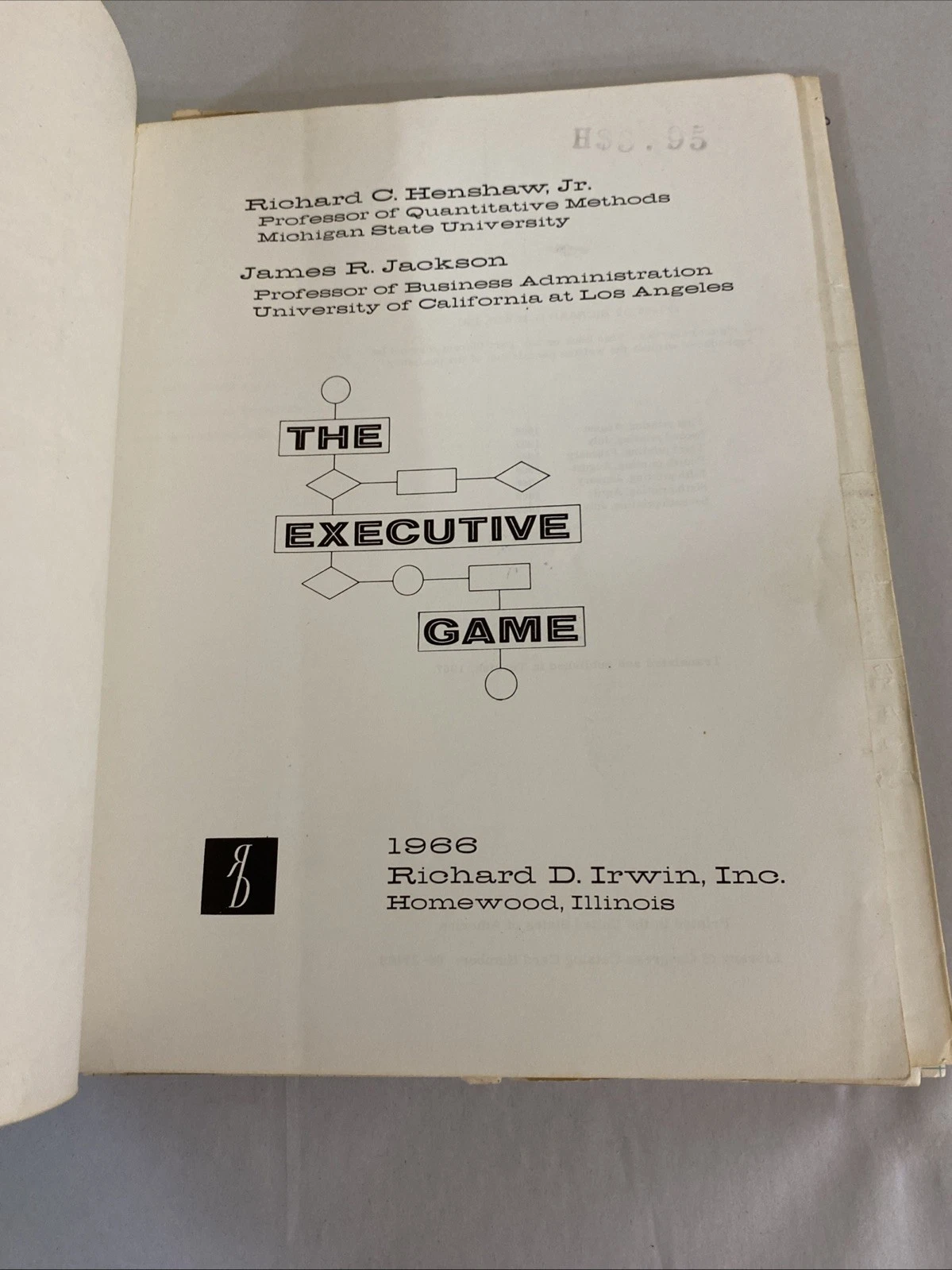 Executive Game 1969 7th Print + 1969 Exam Booklet Filled In Business Sim - Image 3