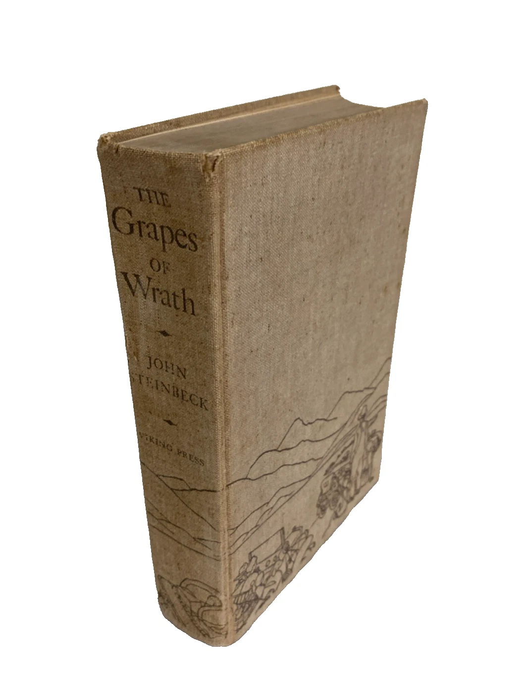 The Grapes of Wrath Steinbeck Viking Press 4th Printing April 1939 Cloth NoDJ HC