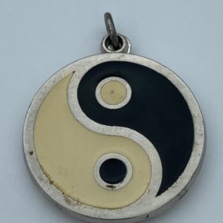 Vintage Enamel Two Sided Double "YIN AND YANG" Pendants FAF Inc.