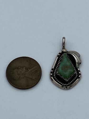 Fannie Platero Native American Platerofne Turquoise Pendant Sterling Silver - Image 5