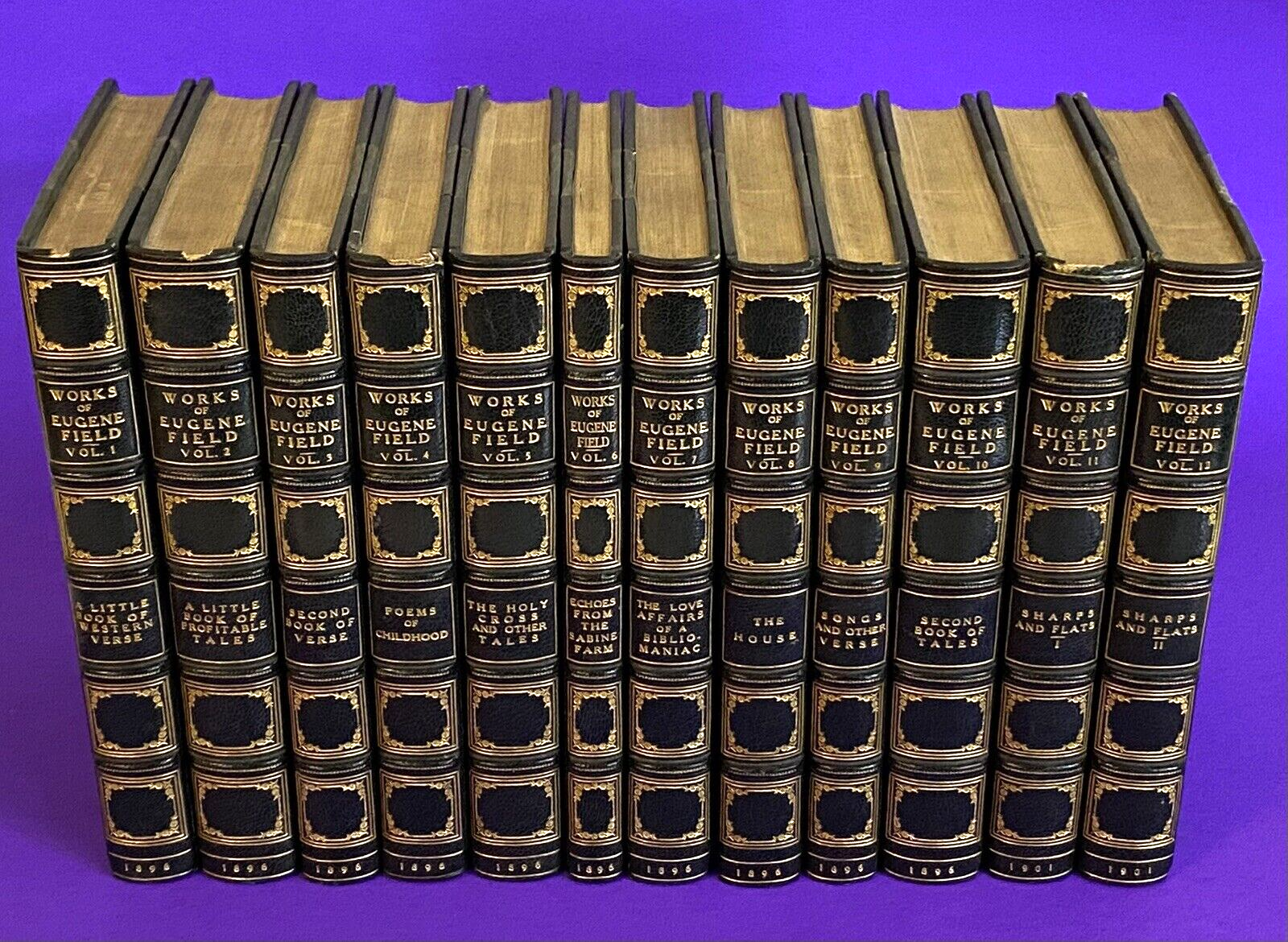 The Writings in Prose and Verse of Eugene Field - 1896 12 vols Stikeman #39/100
