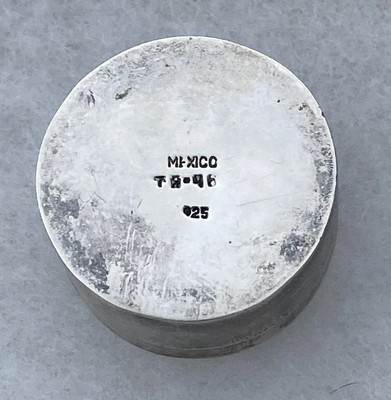 RARE Taxco TH-40 Vintage Mexico Sterling Silver 925 Turquoise Pill Box - Image 6
