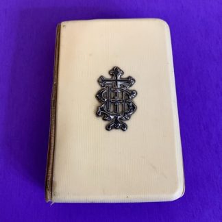 Common Prayer Book Church Of England c1900 Sterling Silver Cross Cellulose Cover