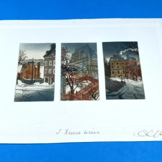 Alain Couture L’Heure Brève Quebec City Miniature Print 34/250 5x7