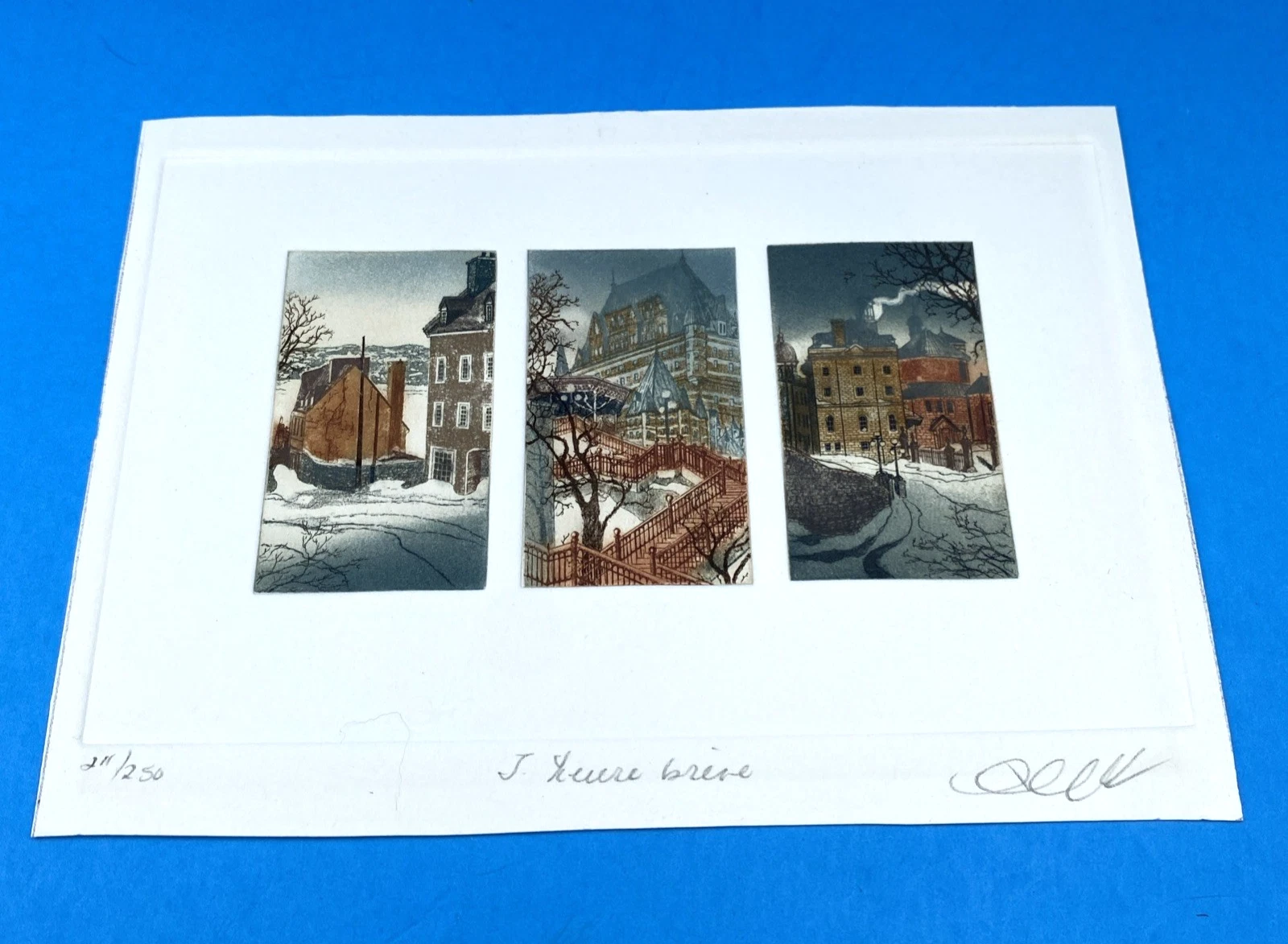 Alain Couture L’Heure Brève Quebec City Miniature Print 34/250 5x7