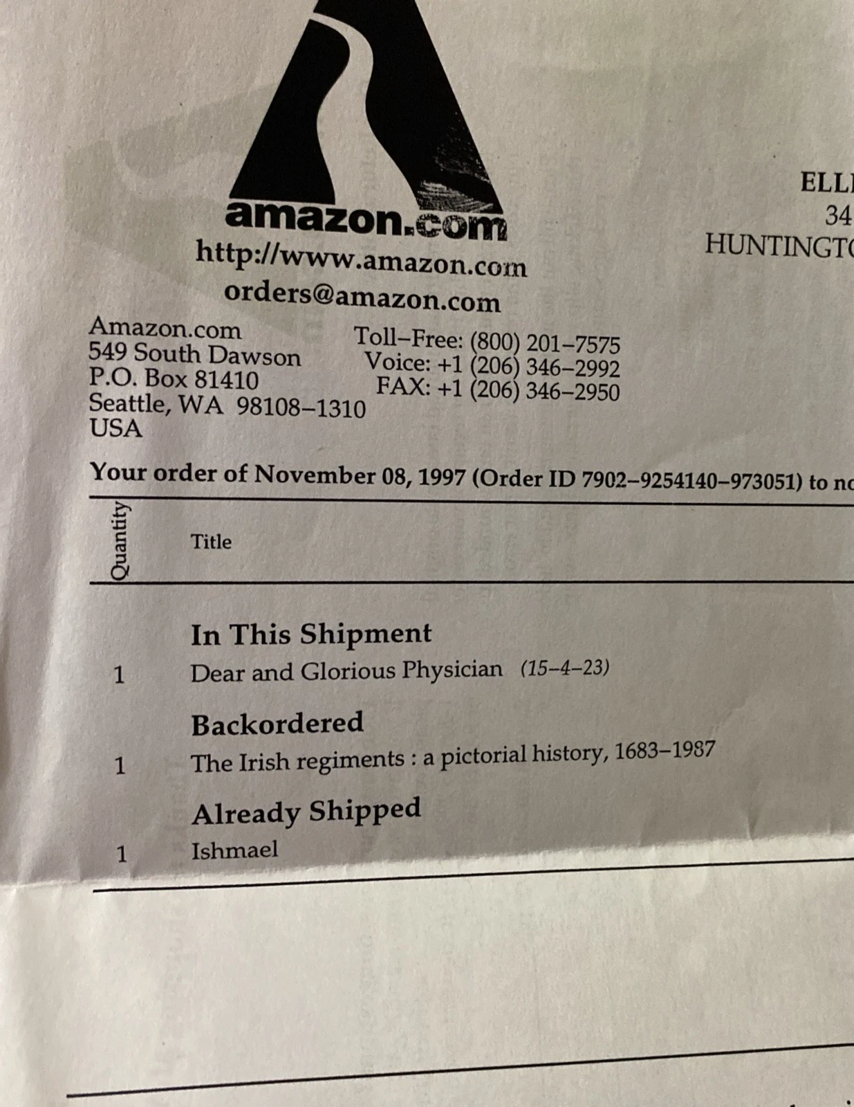 1997 Amazon.com Out of Print Search Service Taylor Caldwell 1959 Book E-Commerce - Image 2