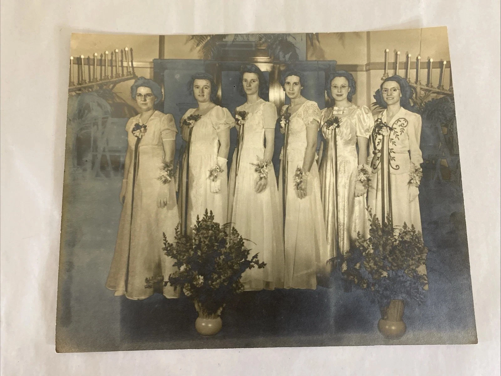 Rare 1910s Eastern Star Officers Photo by G.H. Hinckle, Woodbury NJ