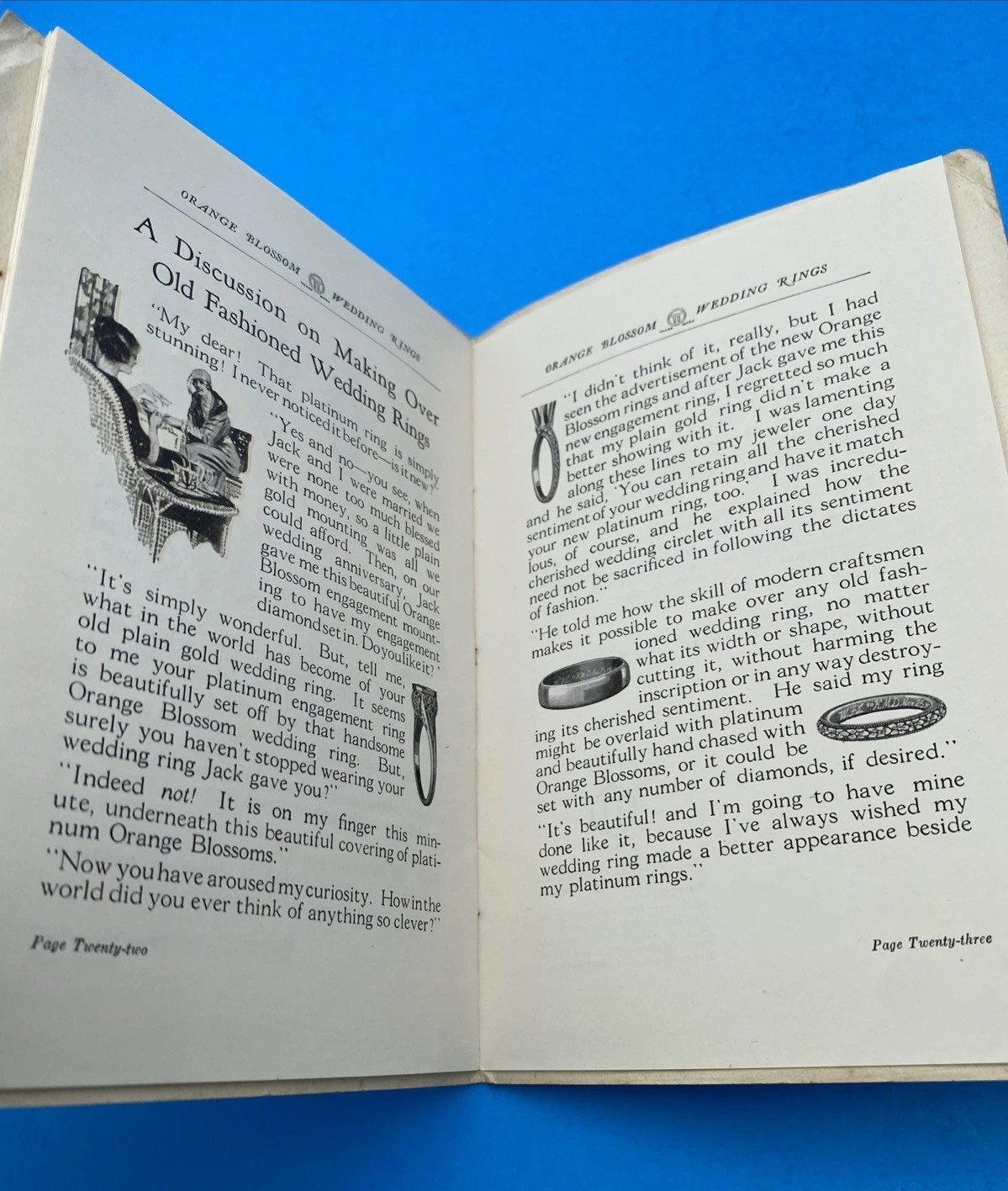 1920 Traub Orange Blossom Wedding Ring Sentiment 7th Ed Booklet Gifford MA - Image 8