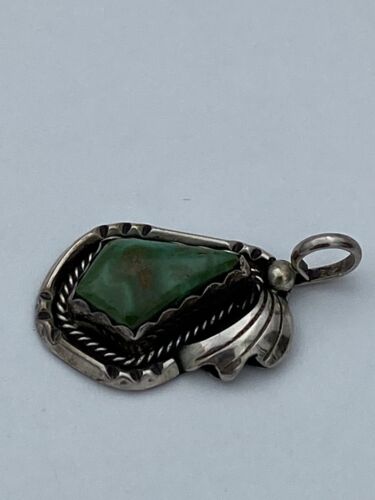 Fannie Platero Native American Platerofne Turquoise Pendant Sterling Silver - Image 9