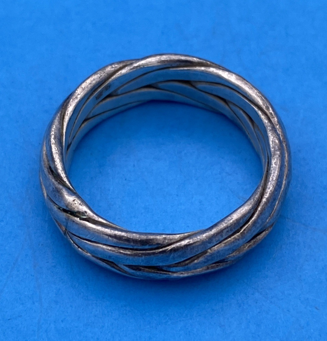 Vintage Sterling Silver Braided Band Ring Size 8.5 - Image 3