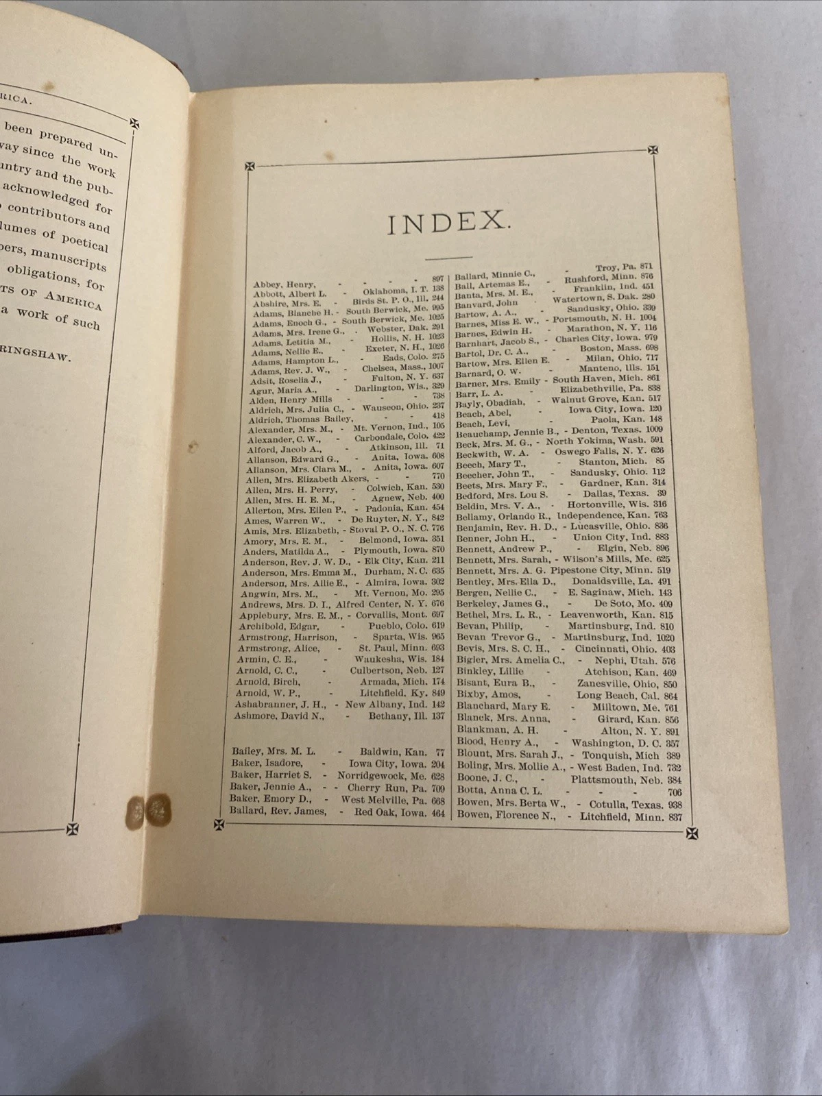 1890 Local and National Poets of America Herringshaw gilt edges illustrated book - Image 12