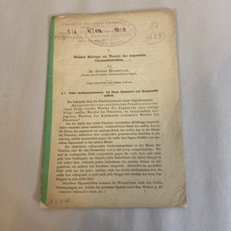 1883 Geometry Pamphlet by Holzmüller on Isogonal Theory, Franklin Institute