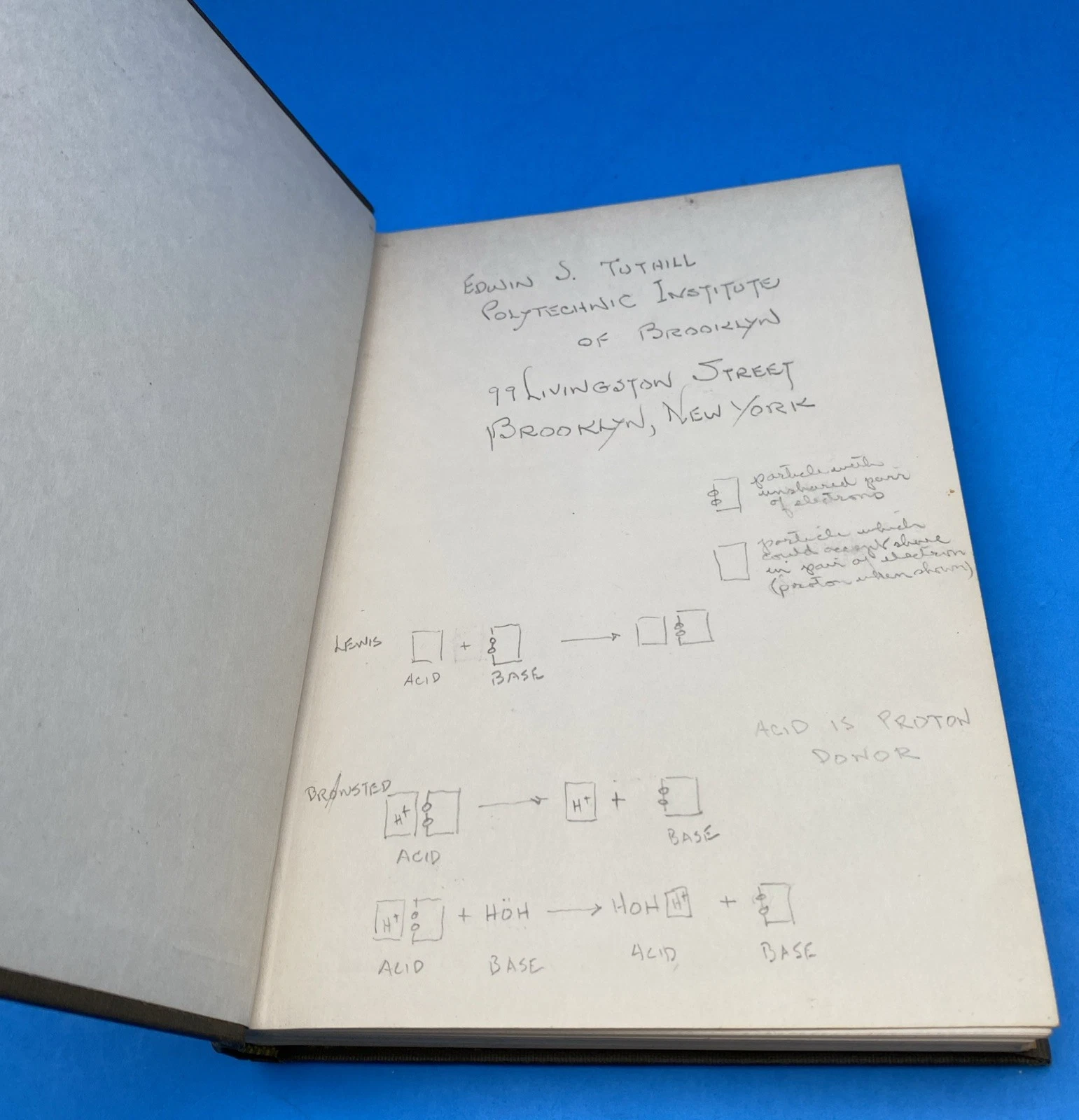 1940 Hammett Physical Organic Chemistry 7th Impression Tuthill Polytechnic Notes - Image 2