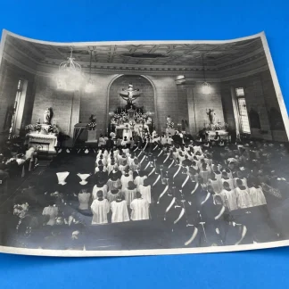 Vintage Wiles-Hood Nashville Catholic Church Ceremony Interior Photograph c1940s