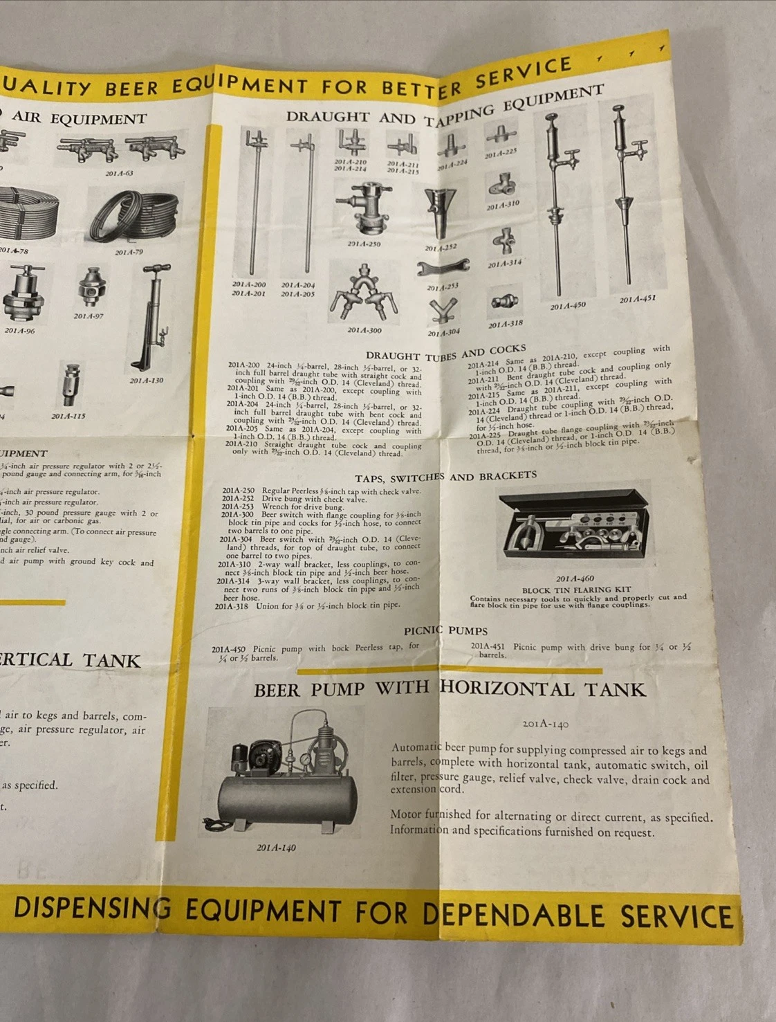 1933 Crane Co. Beer Dispensing Equip brochure, Circular 640-C foldout Chicago IL - Image 6