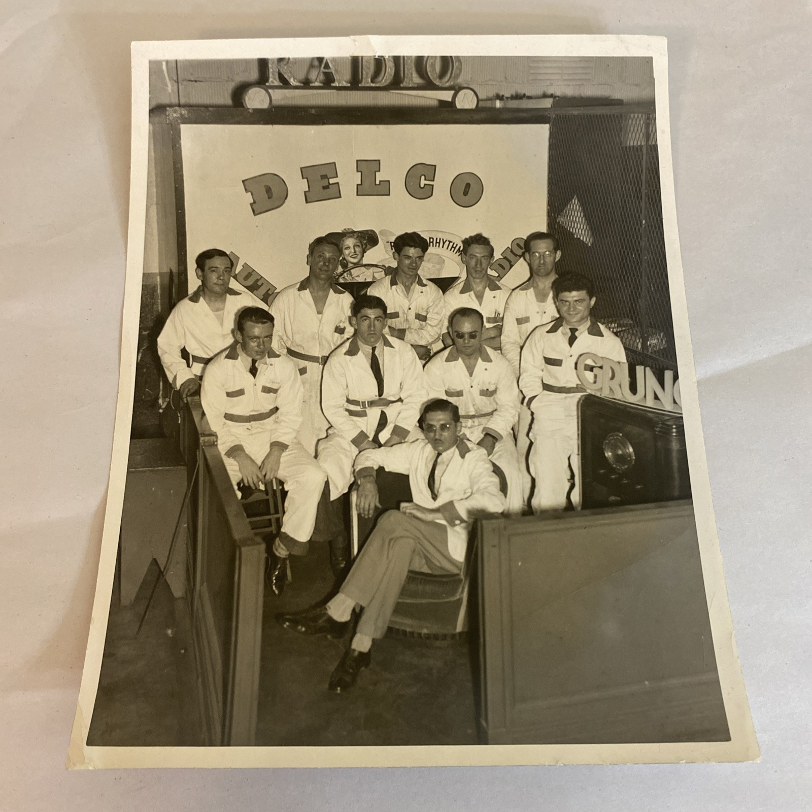 Vintage Original Delco Radio 7x9 Photo Jazz Band 1950s
