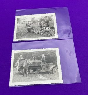 Edward E. Nahon WWII Photos Lot – M2 Half-Track, Colt .45, Artillery 1943