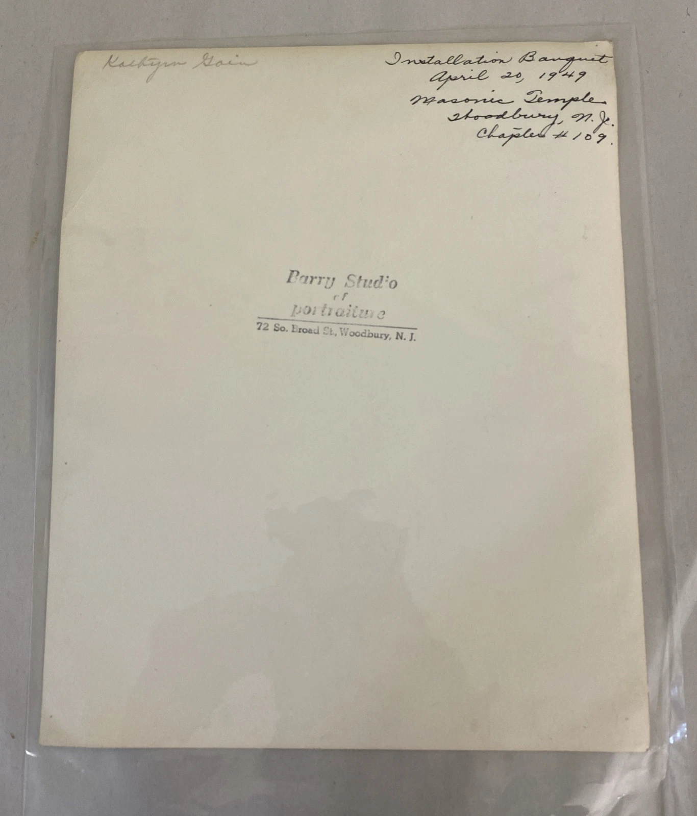 1949 Masonic Temple Woodbury NJ Installation Banquet Photo Barry Studio - Image 2