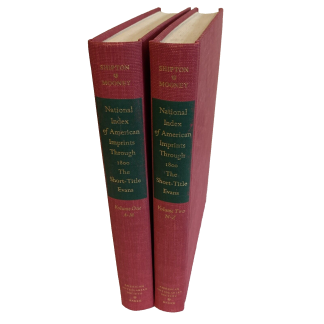 National Index Of American Imprints Through 1800 Short Title Clifford K Shipton
