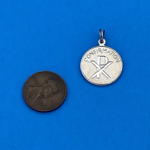 Creed Sterling Religious Confirmation Medal Pendant Charm - Image 2