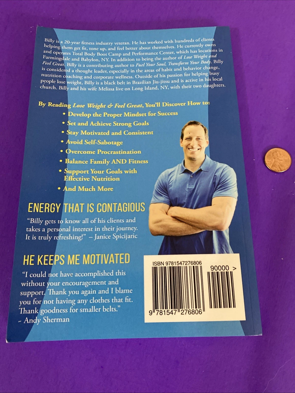 Lose Weight & Feel Great Billy Hofacker Signed Book w Promo Bookmark - Image 6