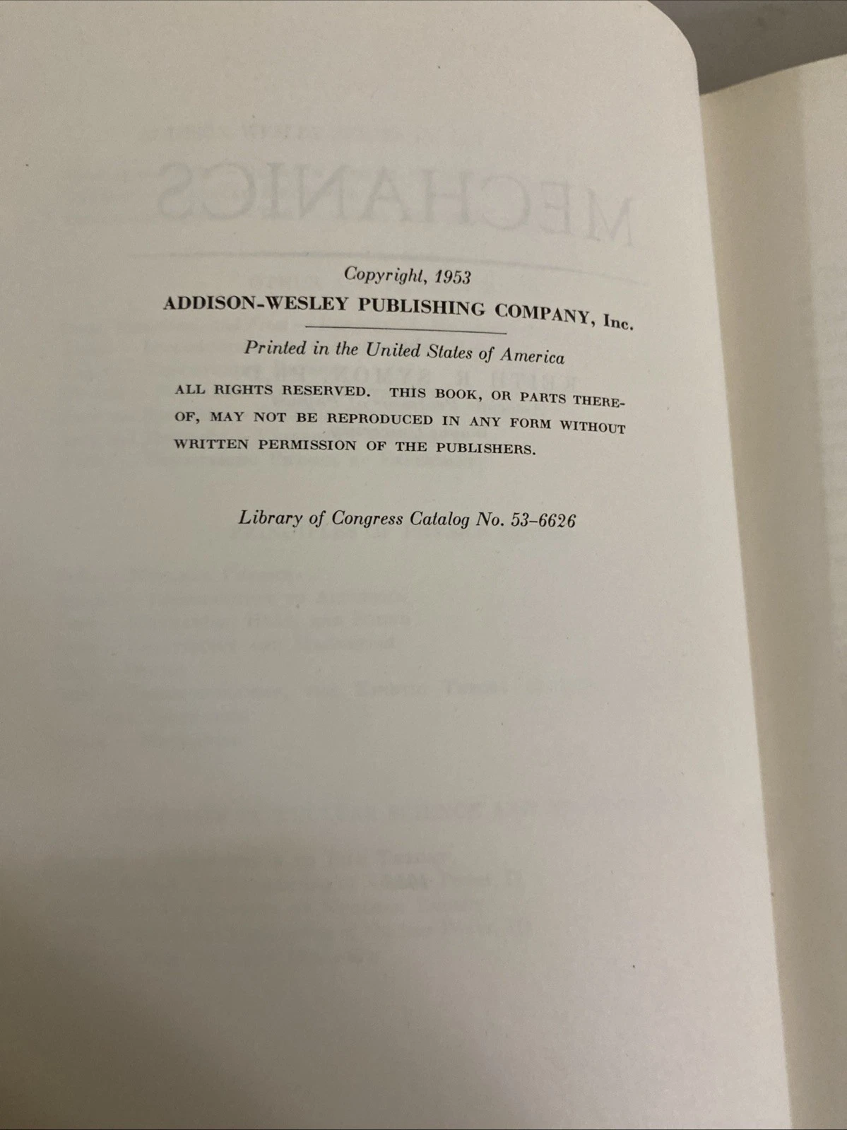 1953 Symon Mechanics Addison-Wesley HC w/ Edwin J. Tuthill BNL Provenance +Notes - Image 4
