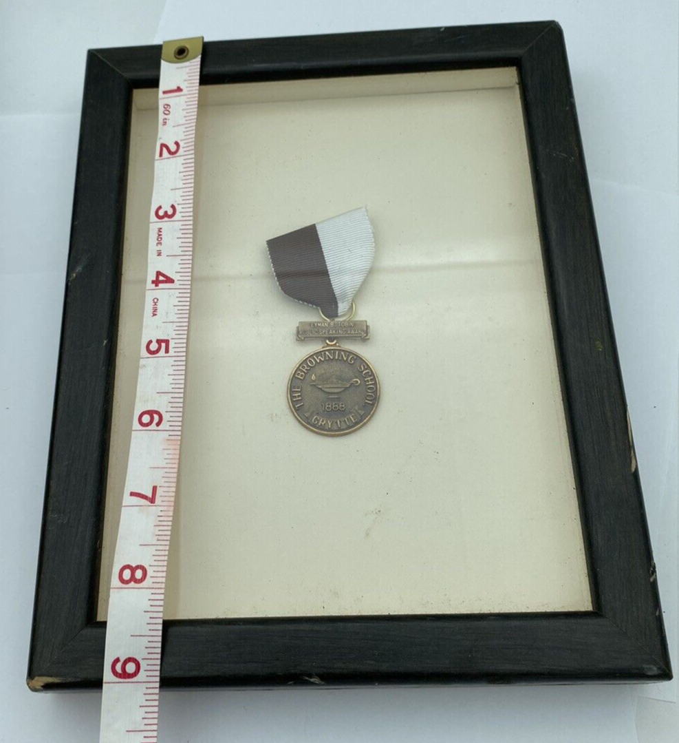 The Browning School Grytte Public Speaking Award Lyman B. Tobin Medal - Image 2