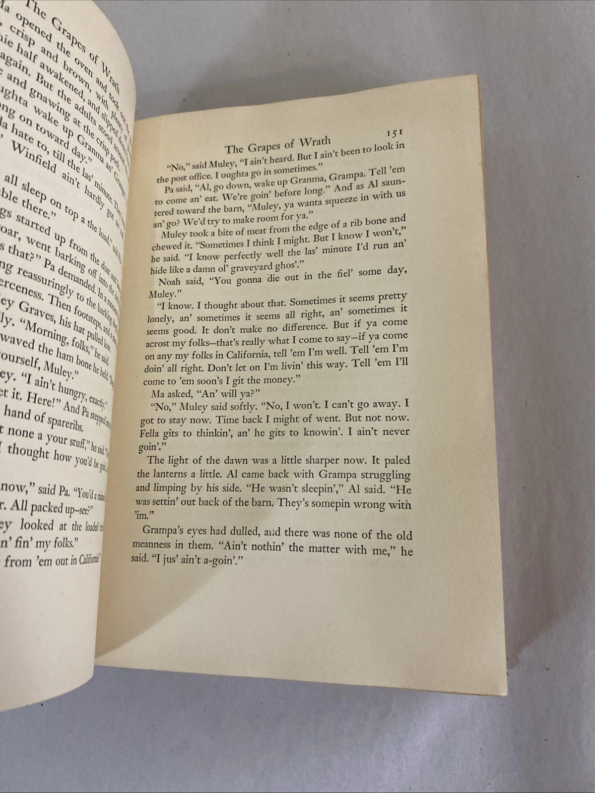 The Grapes of Wrath Steinbeck Viking Press 4th Printing April 1939 Cloth NoDJ HC - Image 9