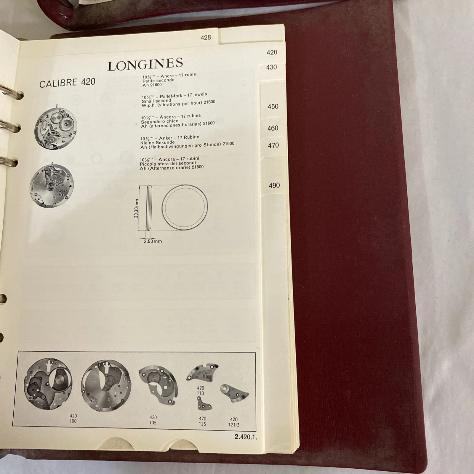 Vintage Longines No 10 & 10.1 Watch Movement Parts Manuals – Original Set RARE - Image 6