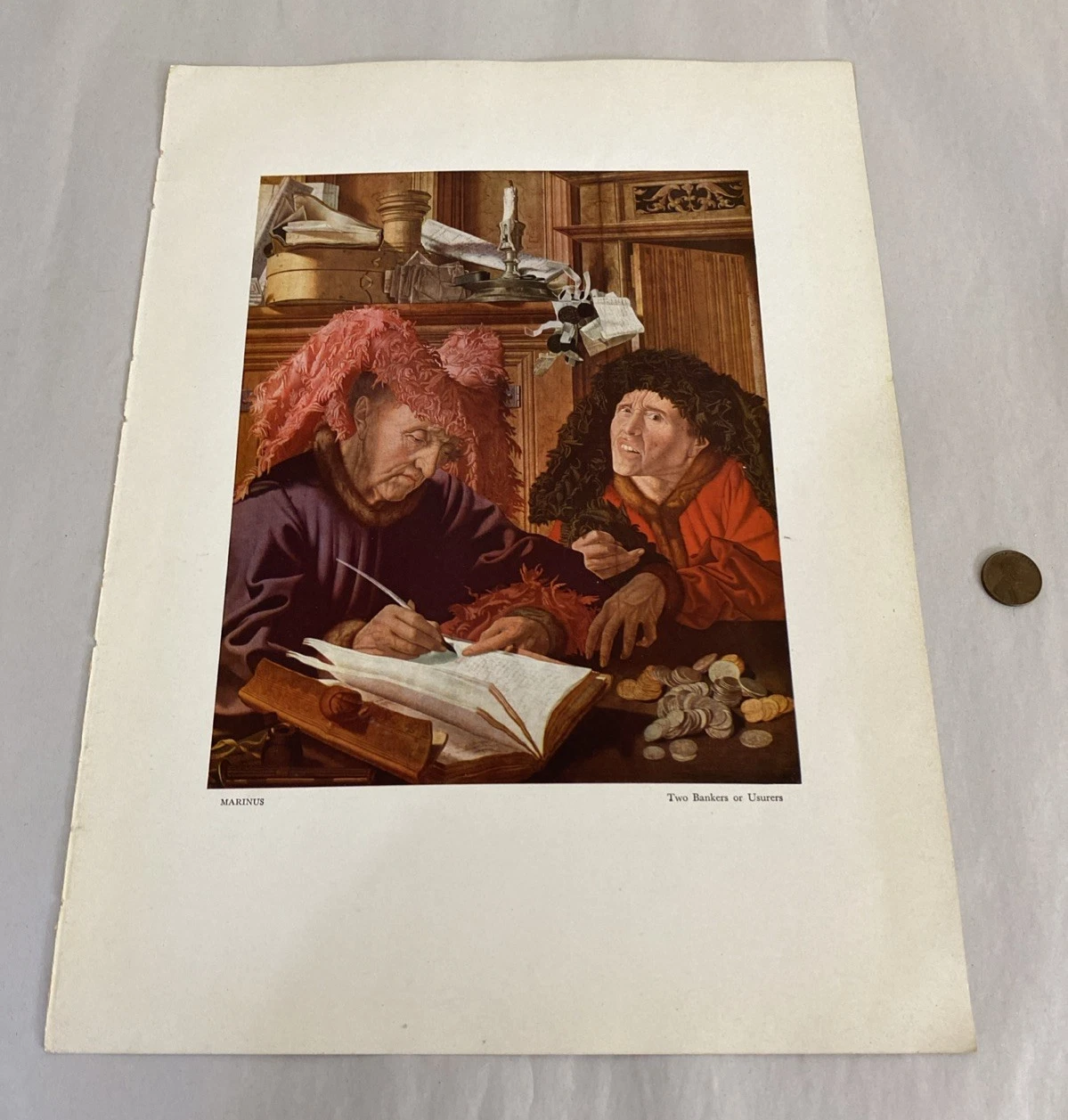 Rubens ‘Susanna Fourment’ & Marinus ‘Two Bankers’ c1939 Verve photogravure print - Image 2