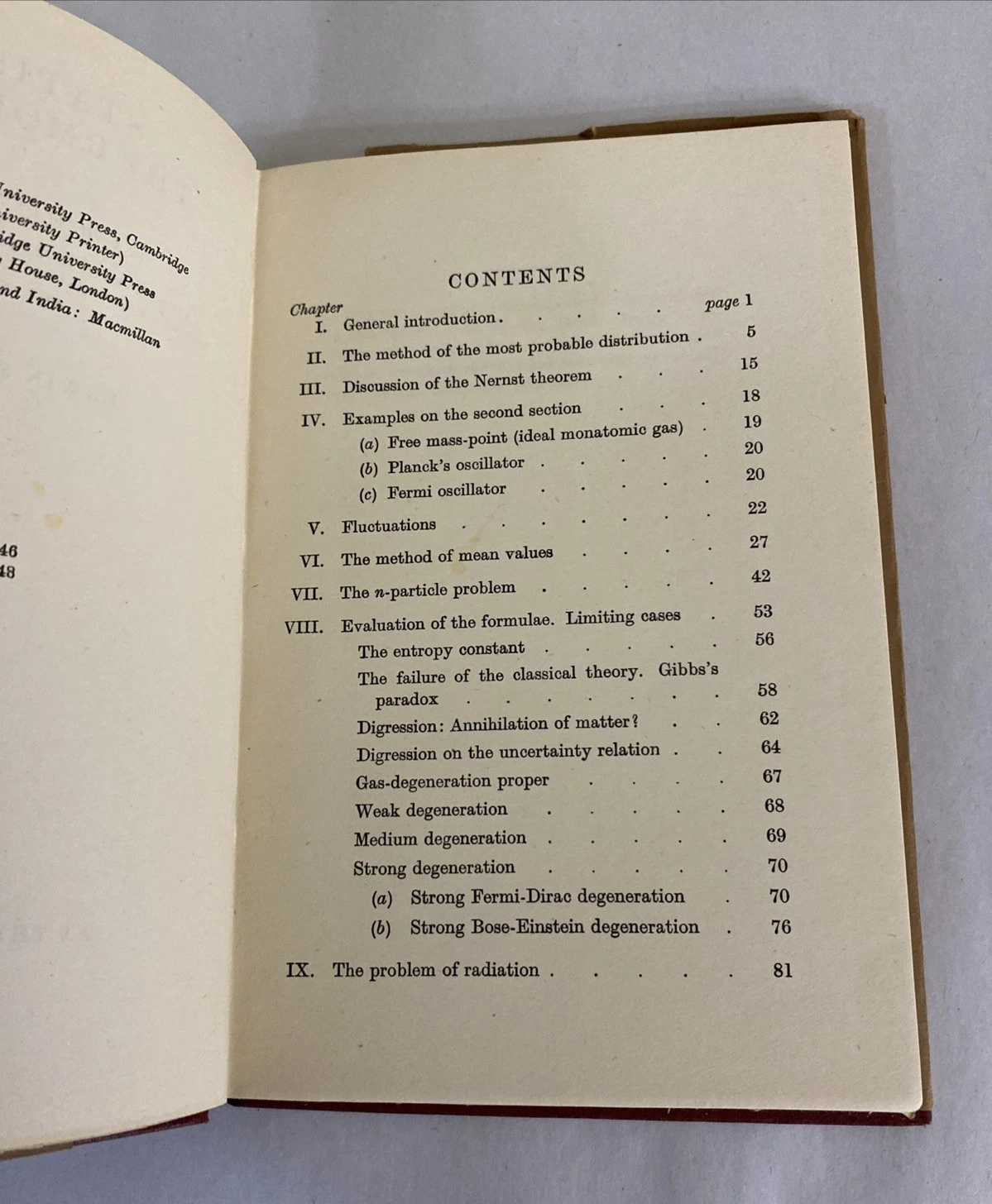 Schrödinger Statistical Thermodynamics 1948 CUP HC 1st Ed 1946 Reprint DJ Unclpd - Image 7
