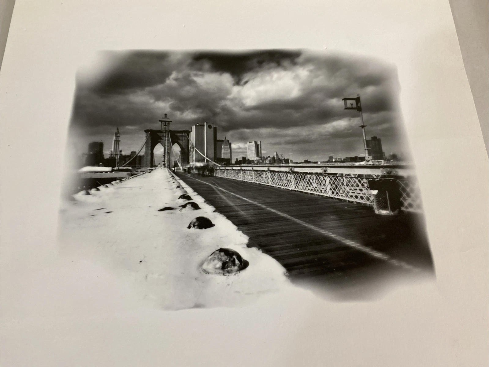 1996 Luca Soldano Signed Photo Pont de Brooklyn 1/50 Inkjet Hahnemühle 11.5x16.5 - Image 4