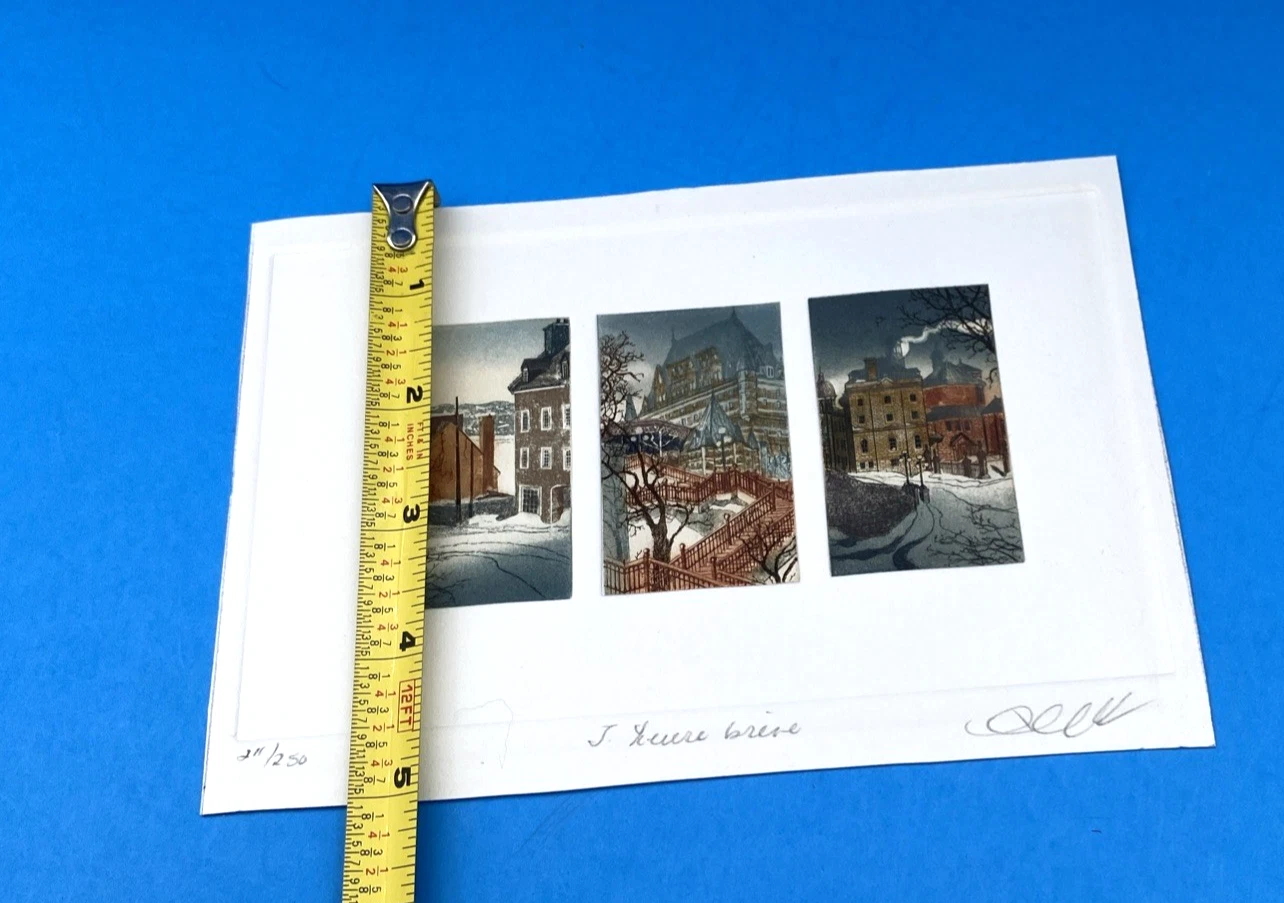Alain Couture L’Heure Brève Quebec City Miniature Print 34/250 5x7 - Image 9